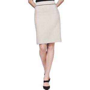 White House Black Market Size 10 Elegant Cream Pencil Skirt